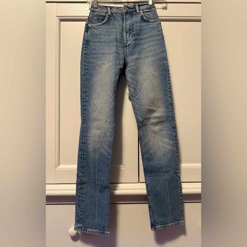 Reformation Jeans size 24 jeans. High rise and straight.